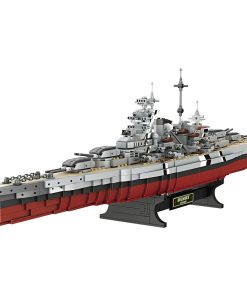 Set de bloques de construcción del acorazado militar alemán