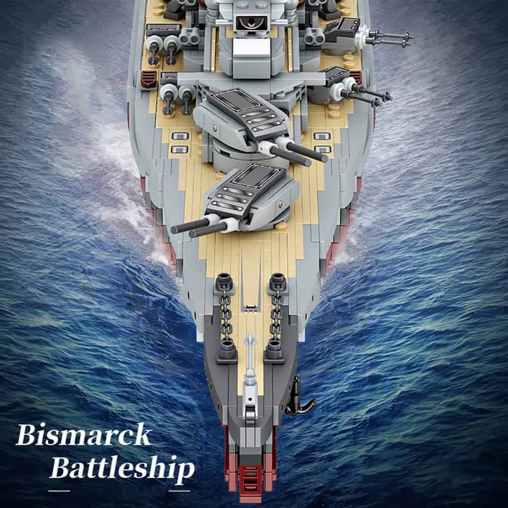 Set de bloques de construcción del acorazado militar alemán - Imagen 4