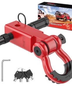 Nilight Anti-Theft Shackle Hitch Receiver 2 -Rojo