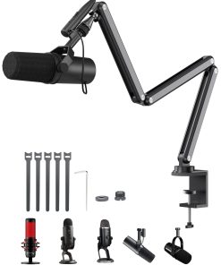 Soporte de brazo de micrófono de aleación de -Gris