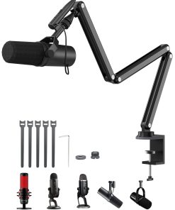 Soporte de Brazo de Micrófono de Aleación de -Negro