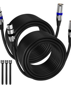 Cables XLR AeeKoo 50 pies 2 Pack, Cable de Micrófono