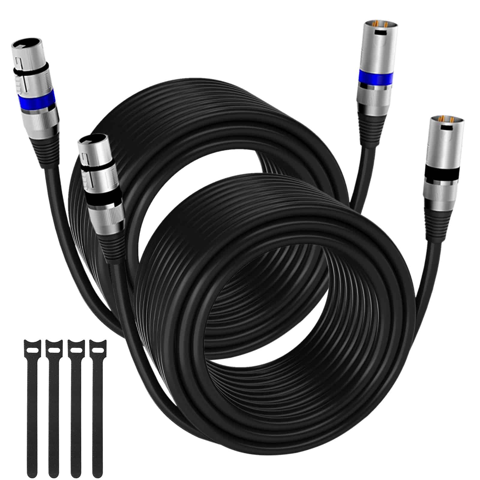 Cables XLR AeeKoo 50 pies 2 Pack, Cable de Micrófono
