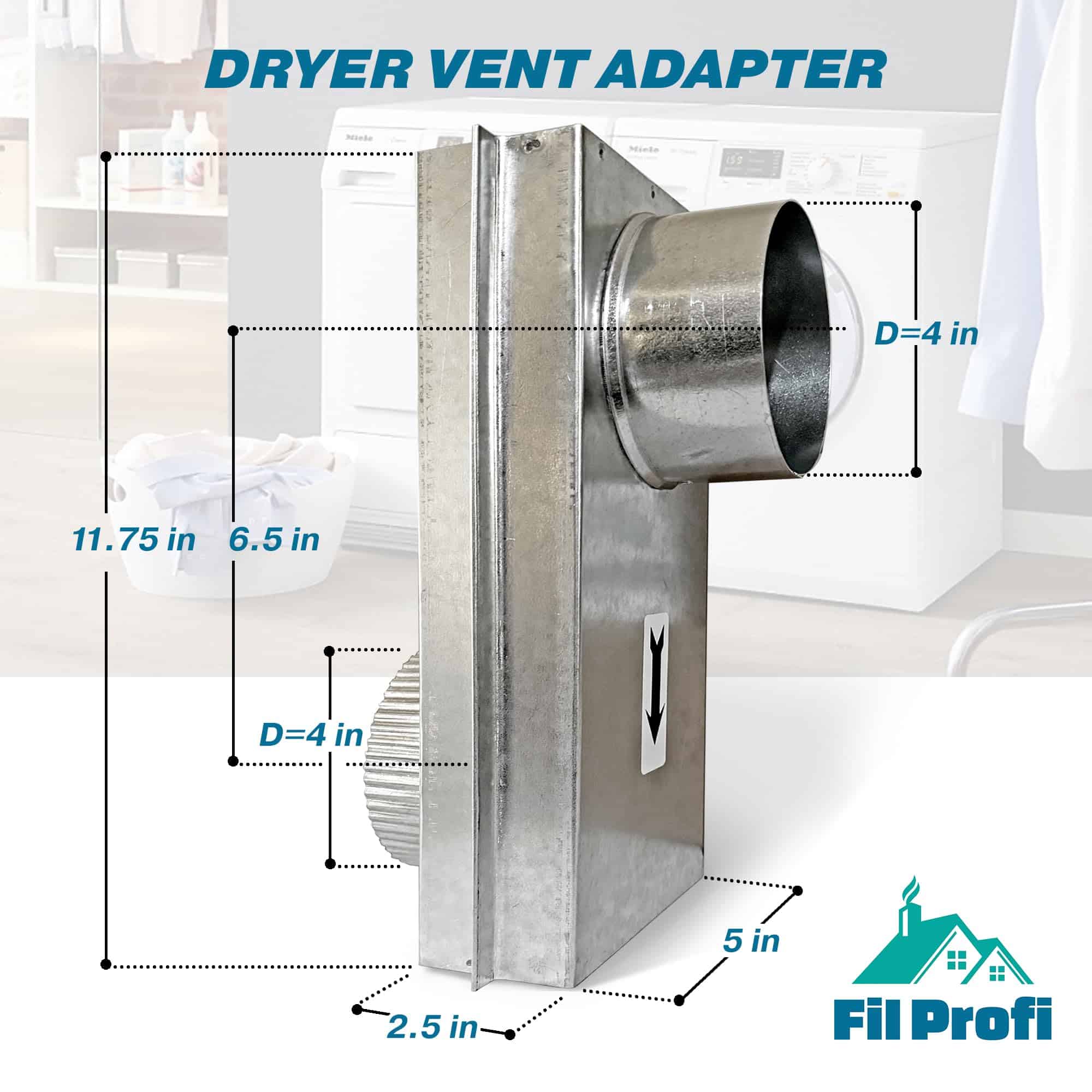Adaptador de ventilación para secadora FilProfi - Extensión - Imagen 3