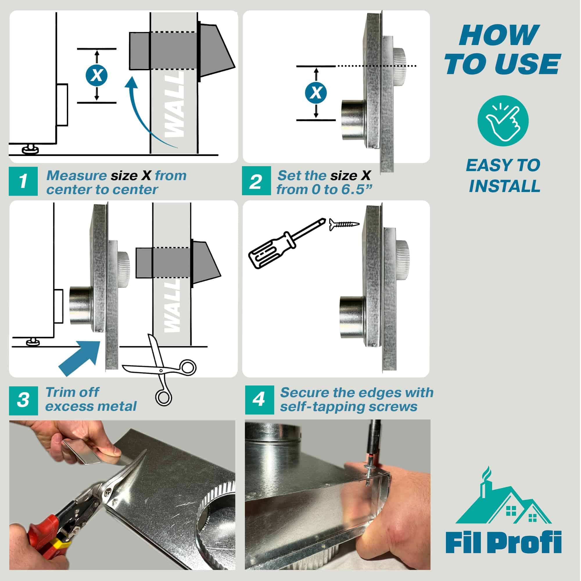 Adaptador de ventilación para secadora FilProfi - Extensión - Imagen 7
