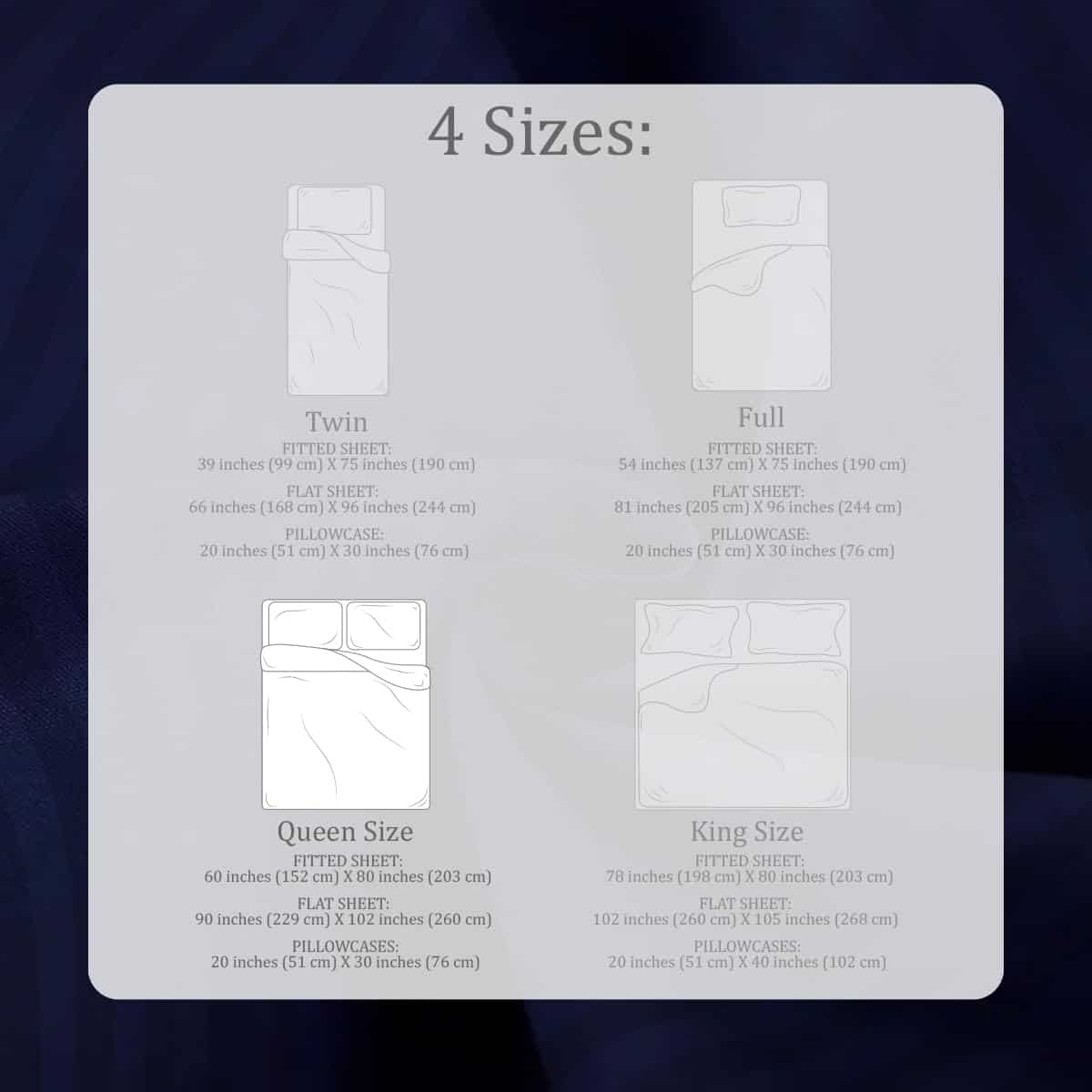 Juego de Sábanas BLISSI HOME Hotel Collection -Azul Marino - Imagen 7