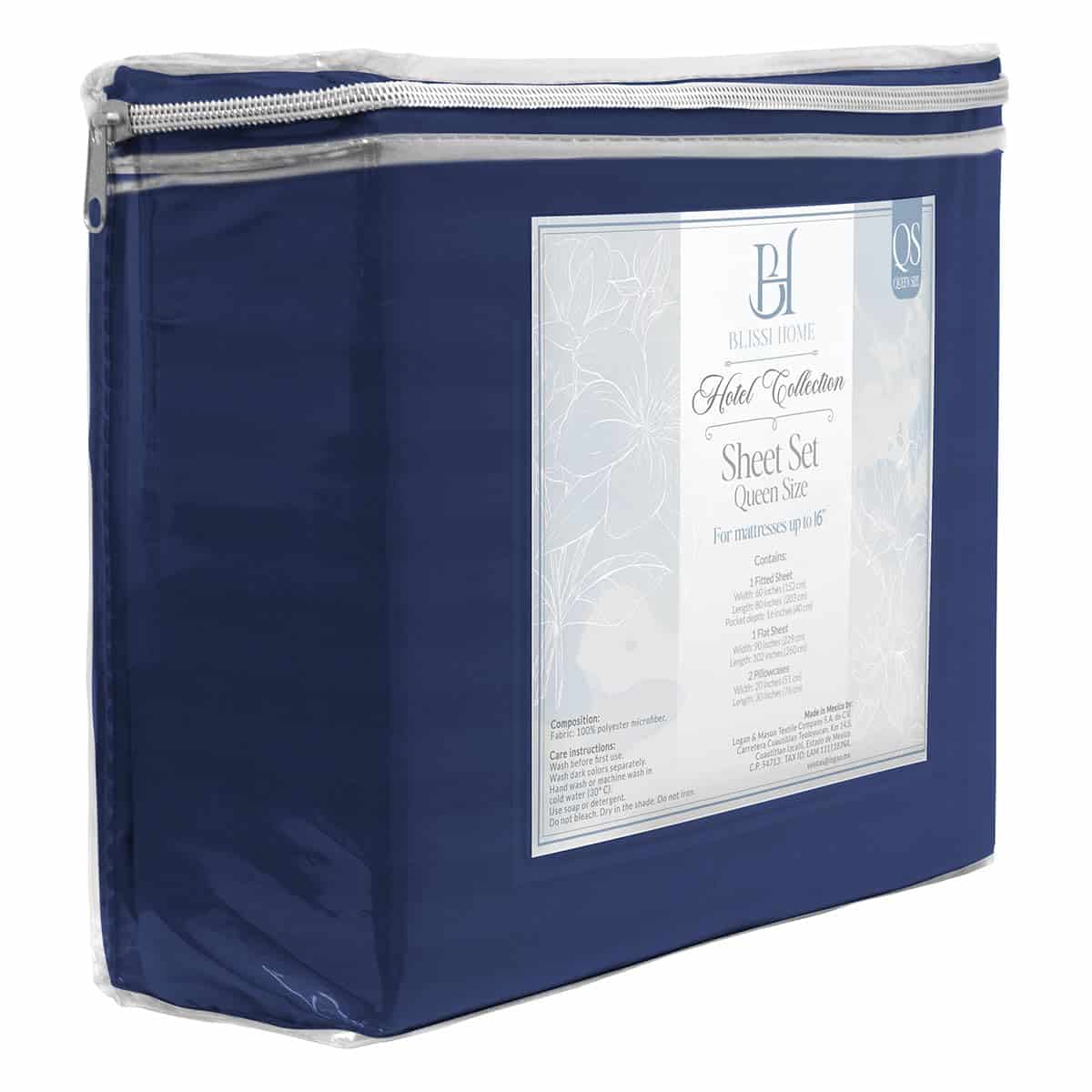 Juego de Sábanas BLISSI HOME Hotel Collection -Azul Marino - Imagen 9