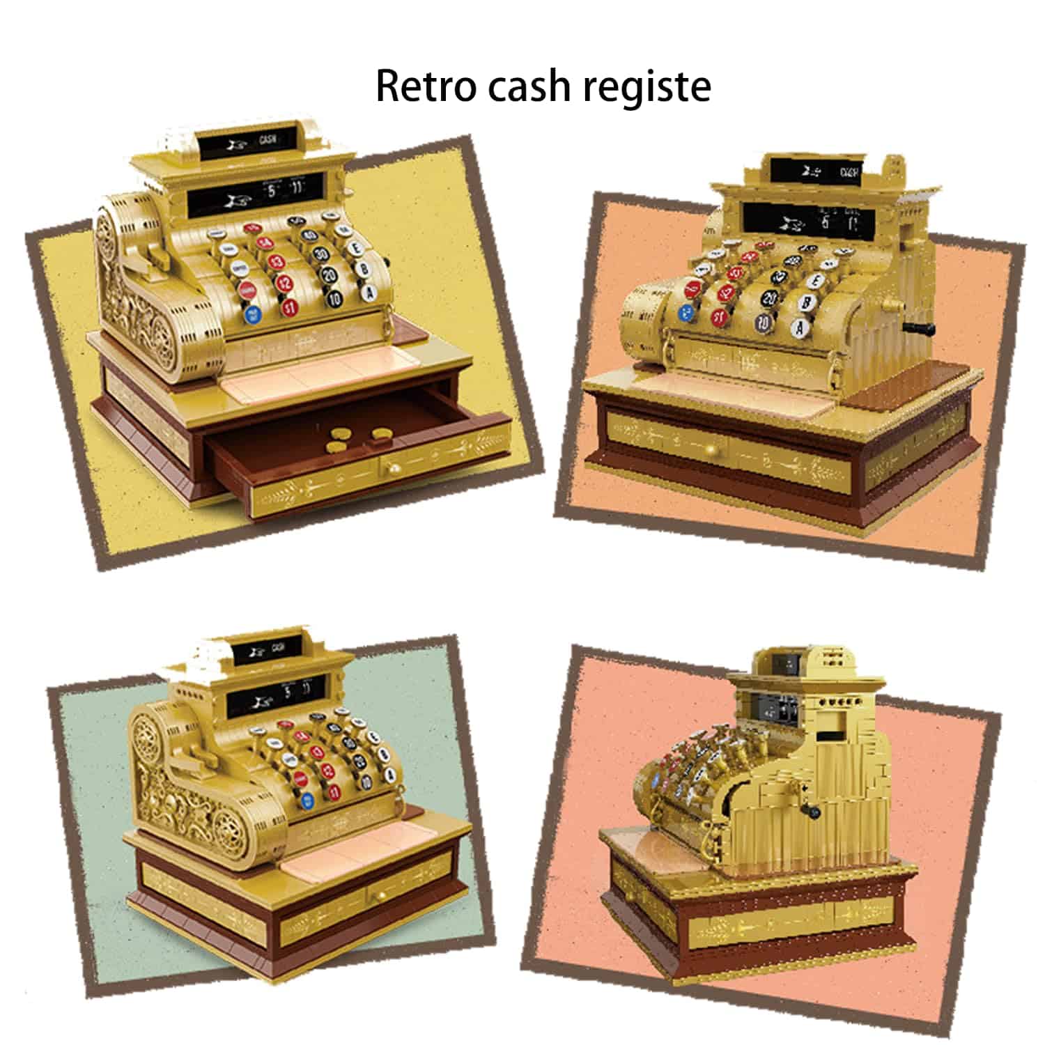 Juguete de Caja Registradora Vintage de 1630 piezas para - Imagen 5