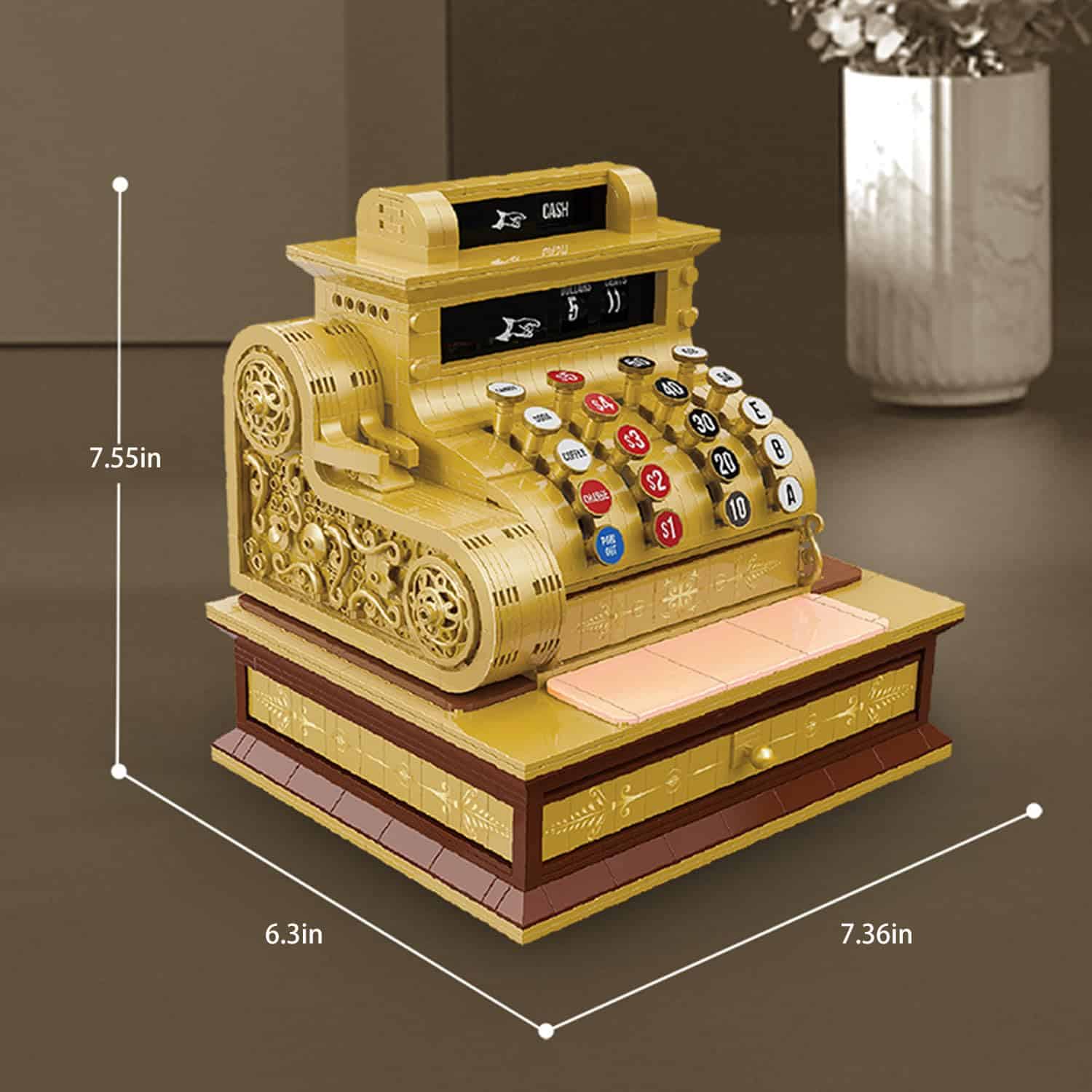 Juguete de Caja Registradora Vintage de 1630 piezas para - Imagen 3