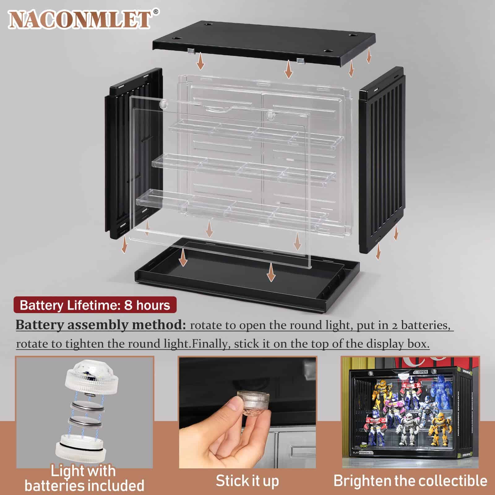 Naconmlet Display Case para Figuras Funko Pop - Vitrina - Imagen 6