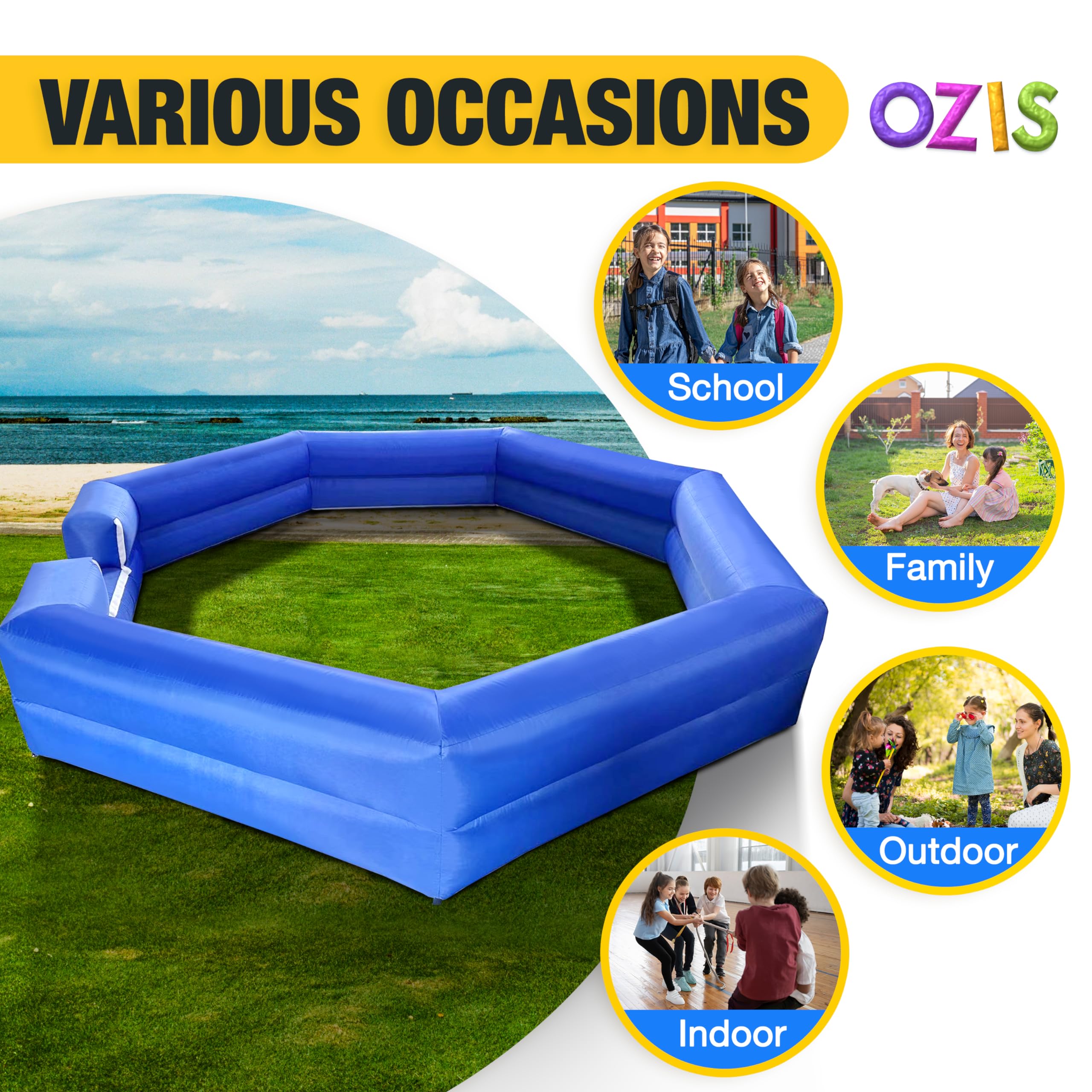 15FT Pitball Inflable con Soplador Incorporado, Cancha de - Imagen 7