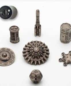 Set de Dados ISSUTID UFO Juego de Dados Únicos de Metal Set