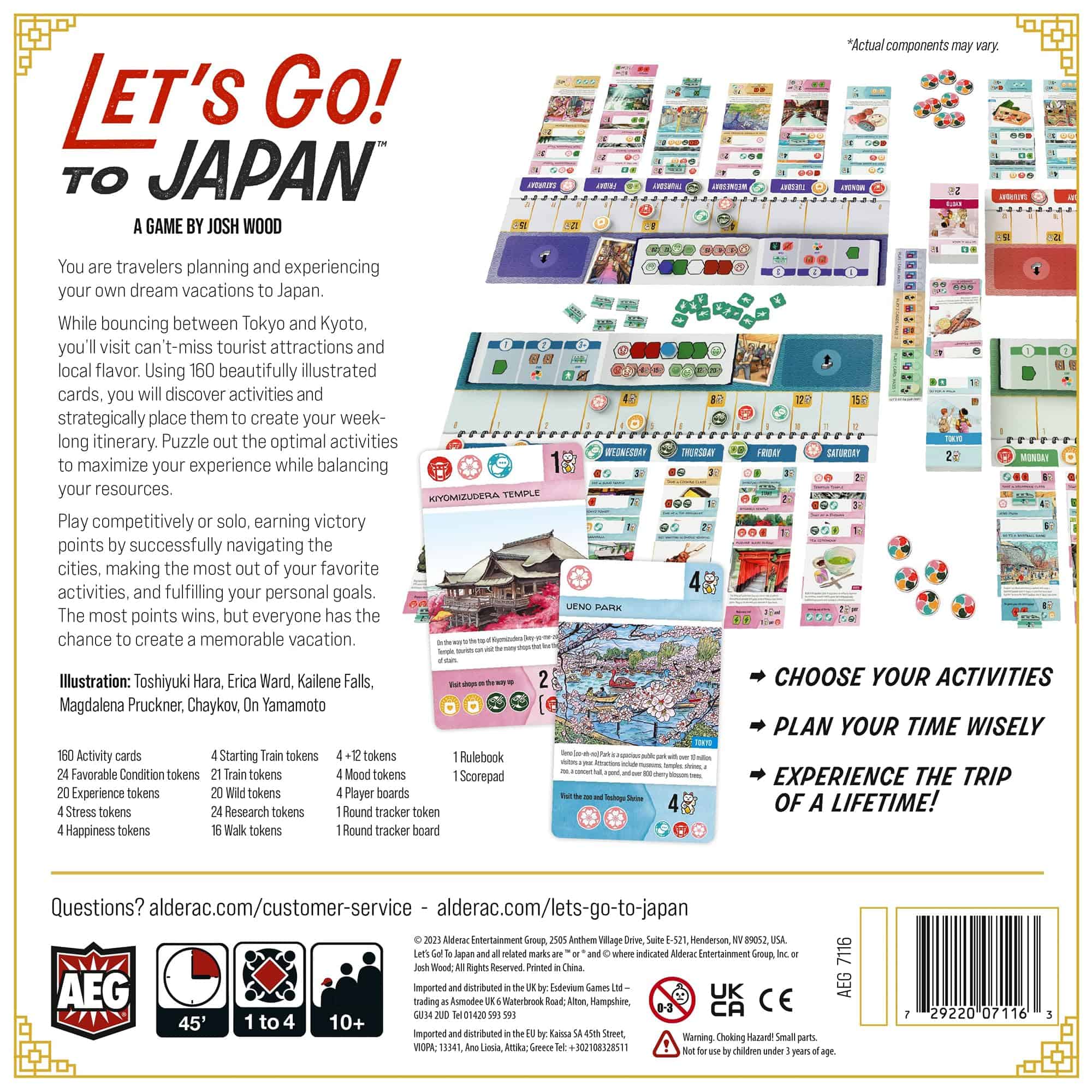 Juego de mesa AEG Let's Go! to Japan | Juego de cartas de - Imagen 3
