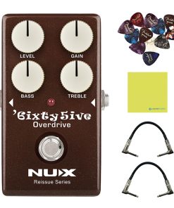 Pedal de Efecto Overdrive NUX 6ixty5ive con 2 Cables de