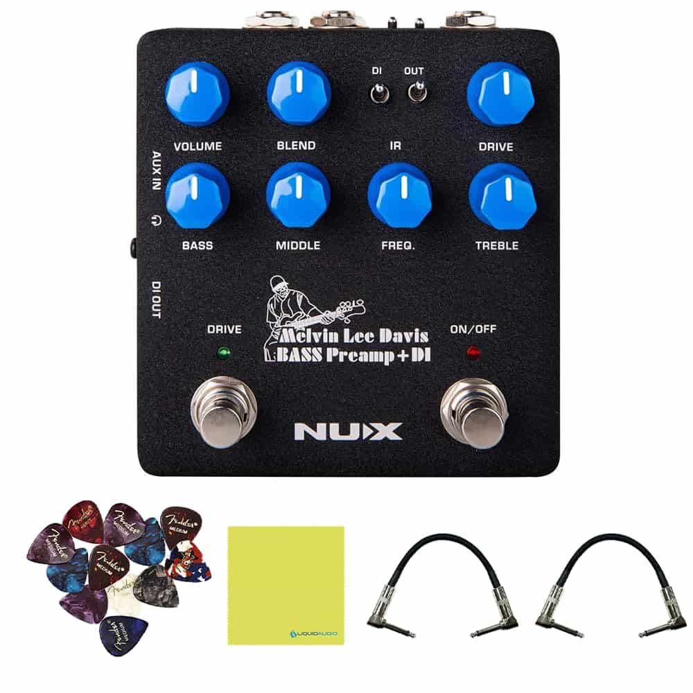 NUX Melvin Lee Davis Bass Preamp + DI Bundle con 2x