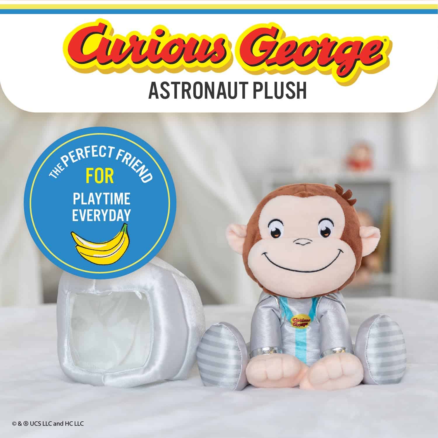 Peluche de Curious George Astronauta Animado para Niños - Imagen 3