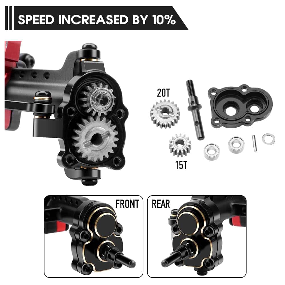 Eje Delantero Trasero Portal GLOBACT para 1/24 FCX24 Set - Imagen 3