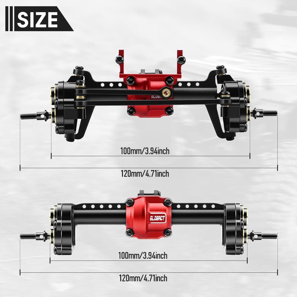 Eje Delantero Trasero Portal GLOBACT para 1/24 FCX24 Set - Imagen 7