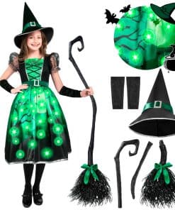 Disfraz de Bruja para Niñas Spooktacular -Verde