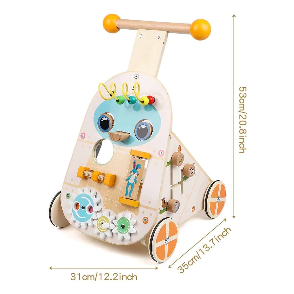 Canuan Andador de Madera para Bebés, Andador de Actividades - Imagen 8