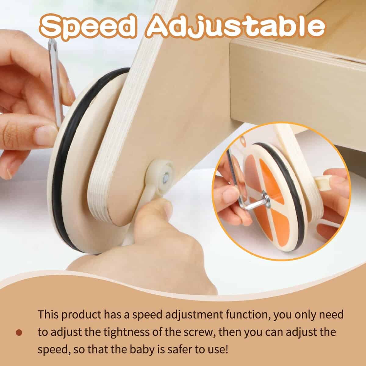 Canuan Andador de Madera para Bebés, Andador de Actividades - Imagen 7