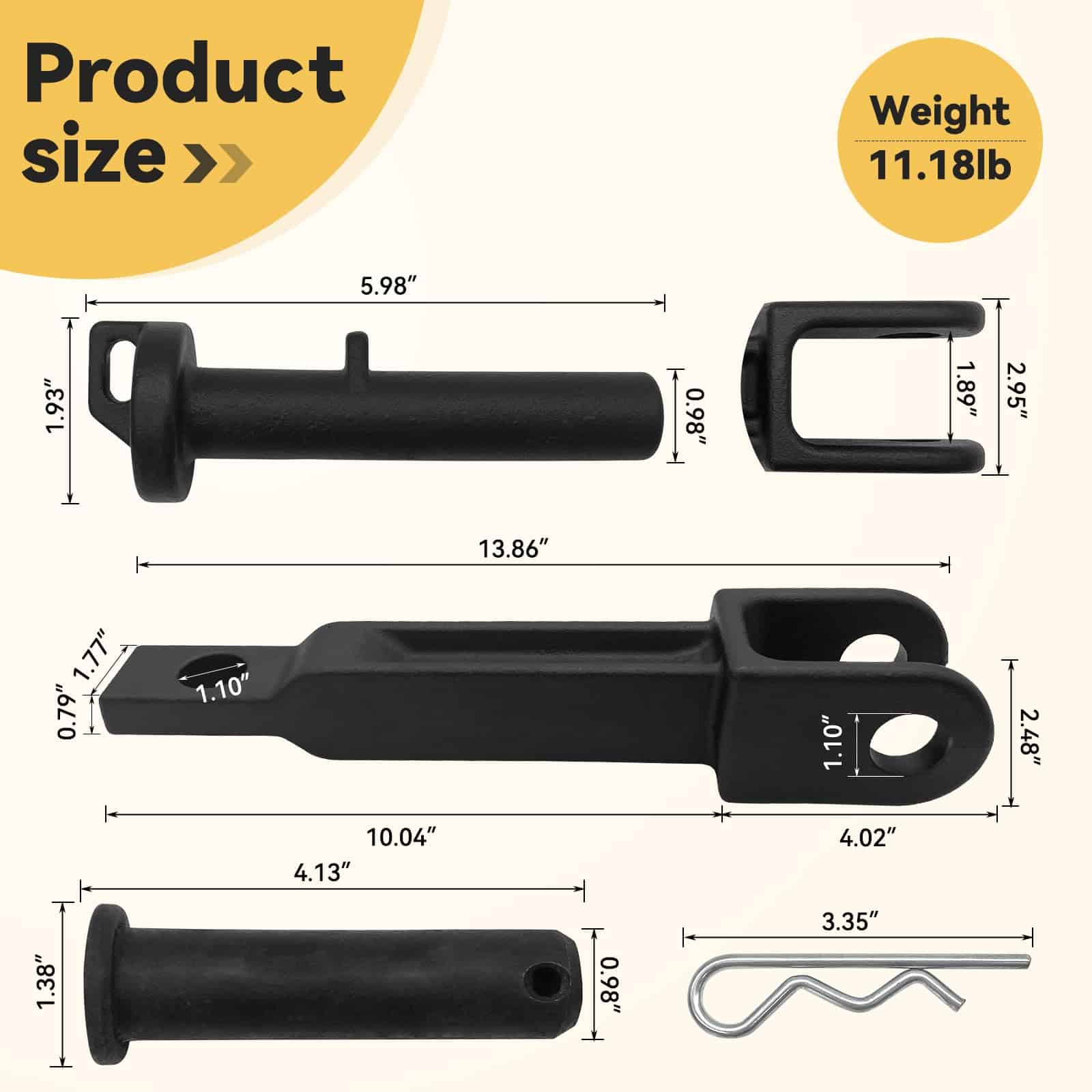 TENGBASE A20-6014 Gancho de Remolque Individual, Correa de - Imagen 6