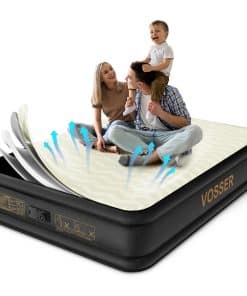 Colchón de Aire Queen VOSSER con Bomba Incorporada, Espuma