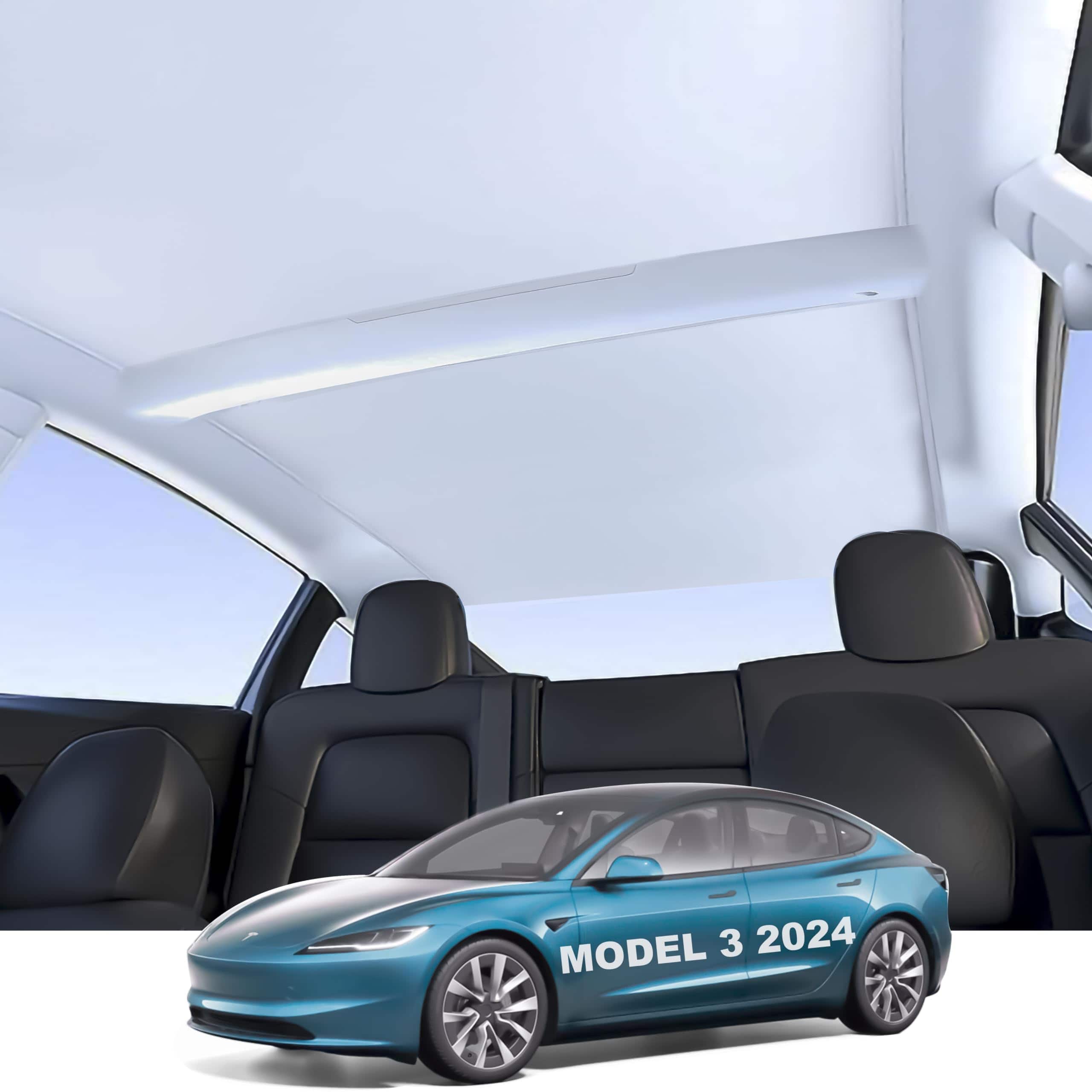 Obaska Tesla Model 3 2024 Highland Roof Sunshade Pro,