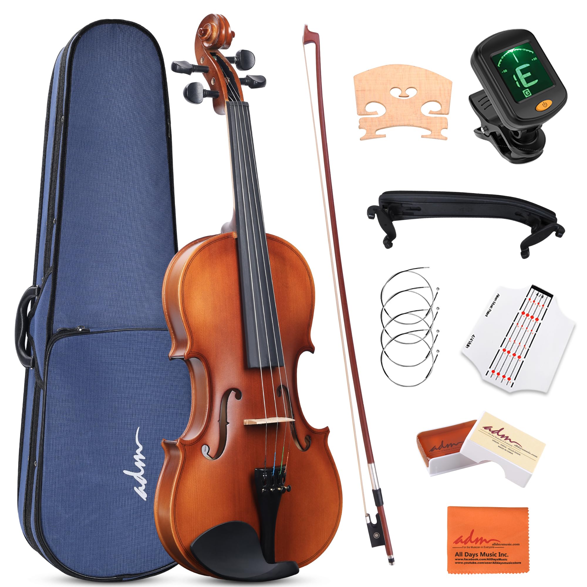 Set de Violín de Madera Tamaño 3/4 ADM para Niños