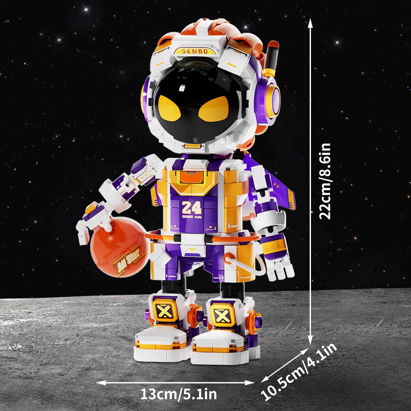 Set de construcción de Bloques de Jugador de Baloncesto - Imagen 4