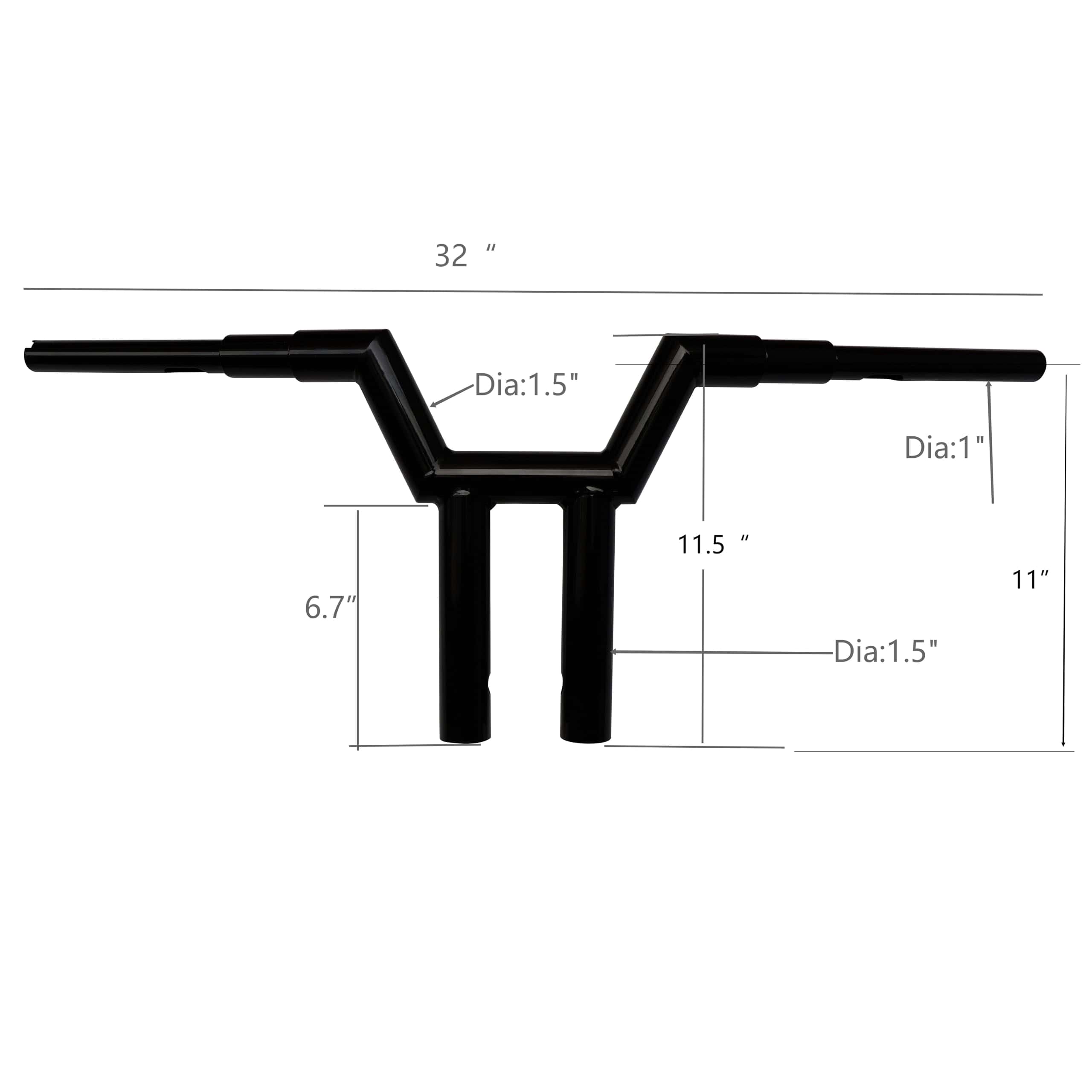 Manillar T-Bar Drag de 1.5" de grosor para Harley Softail - Imagen 7