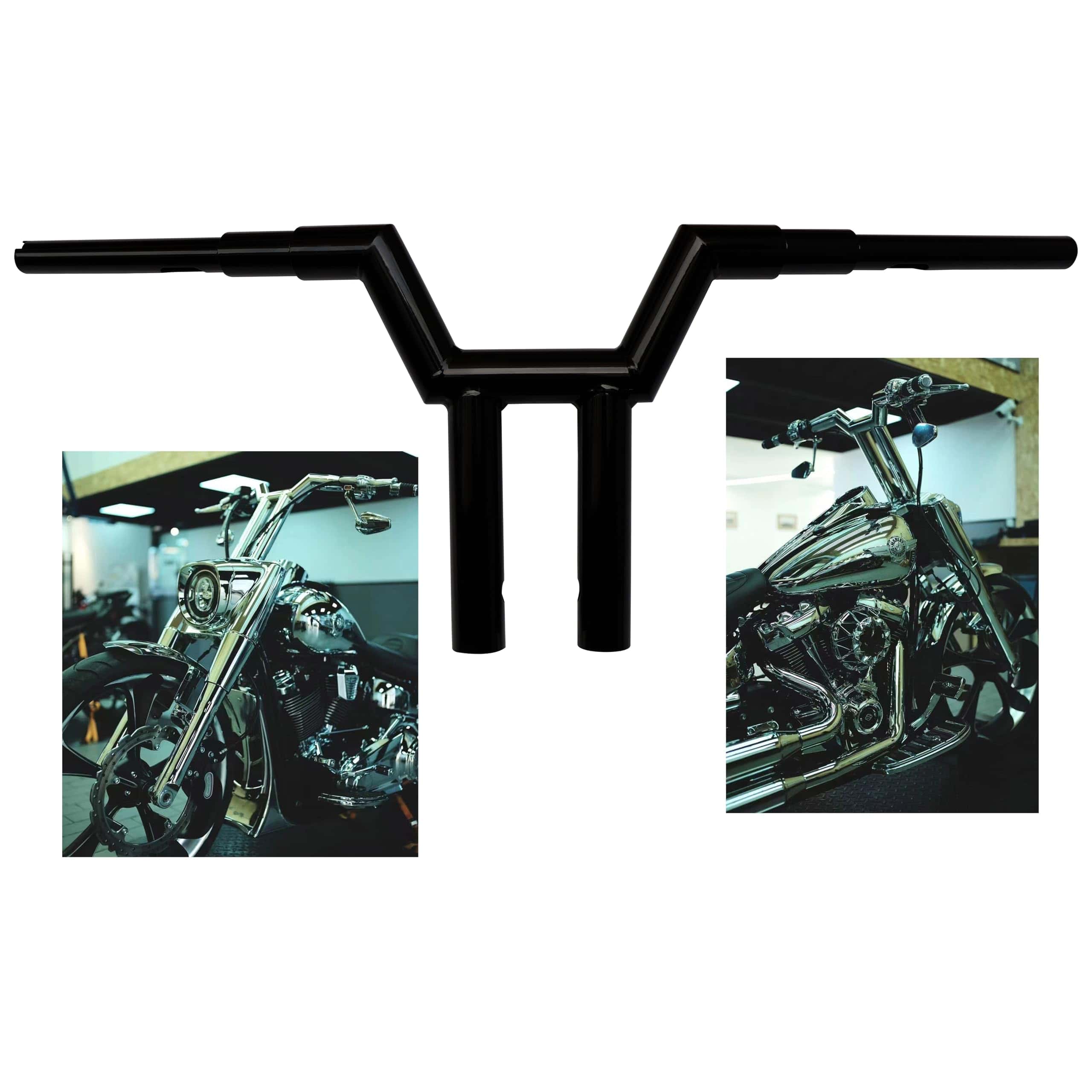 Manillar T-Bar Drag de 1.5" de grosor para Harley Softail - Imagen 8