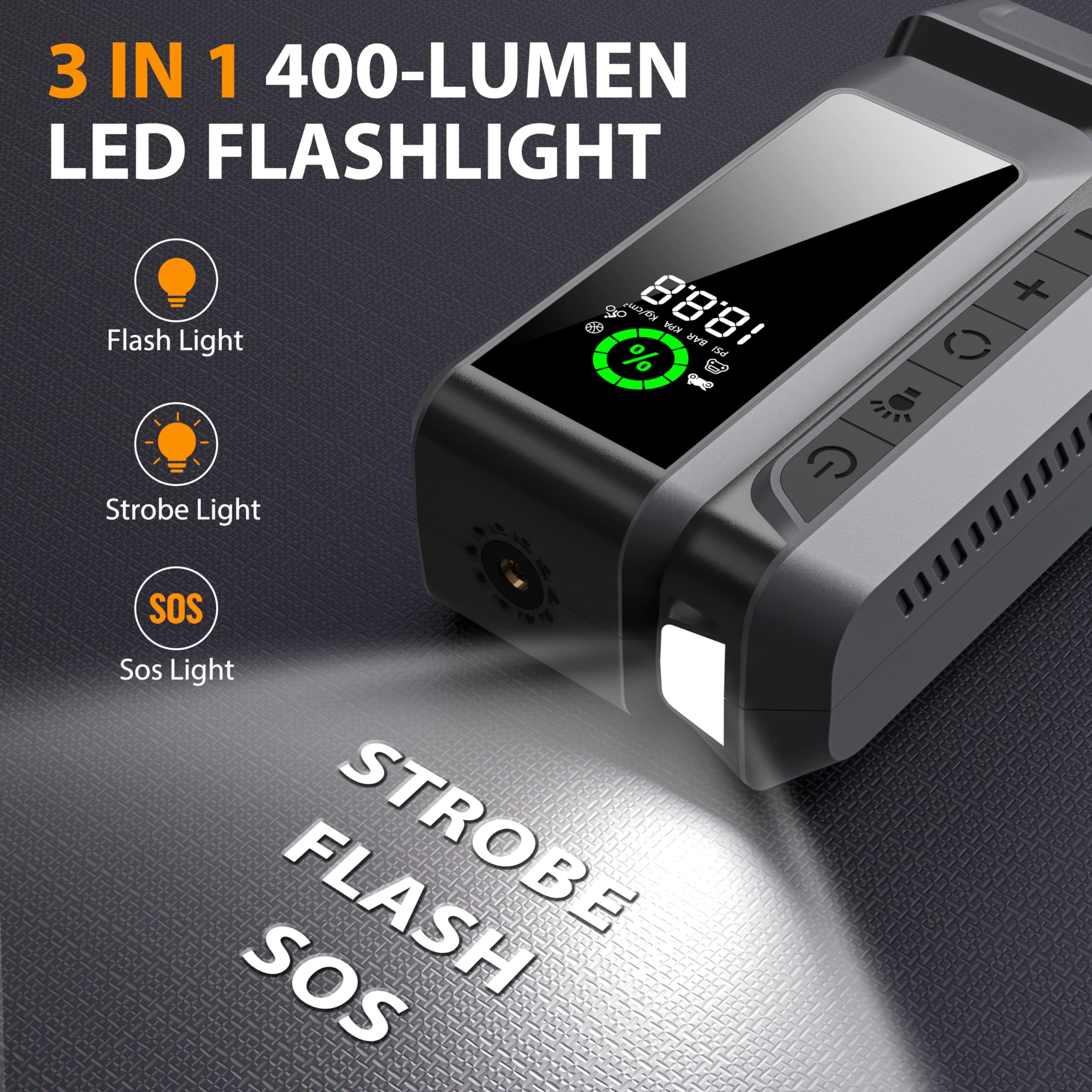 Arrancador de Batería Scatach Q16 5000A con Compresor de - Imagen 3