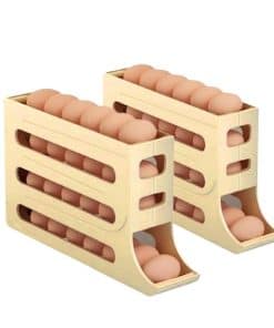 Porta huevos de 4 niveles para refrigerador, almacenamiento