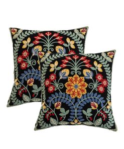 Juego de 2 Fundas de Cojín de 18 x 18 Pulgadas Flores