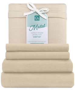 Juego de sábanas de punto de jersey de modal Comfort Lab, 4