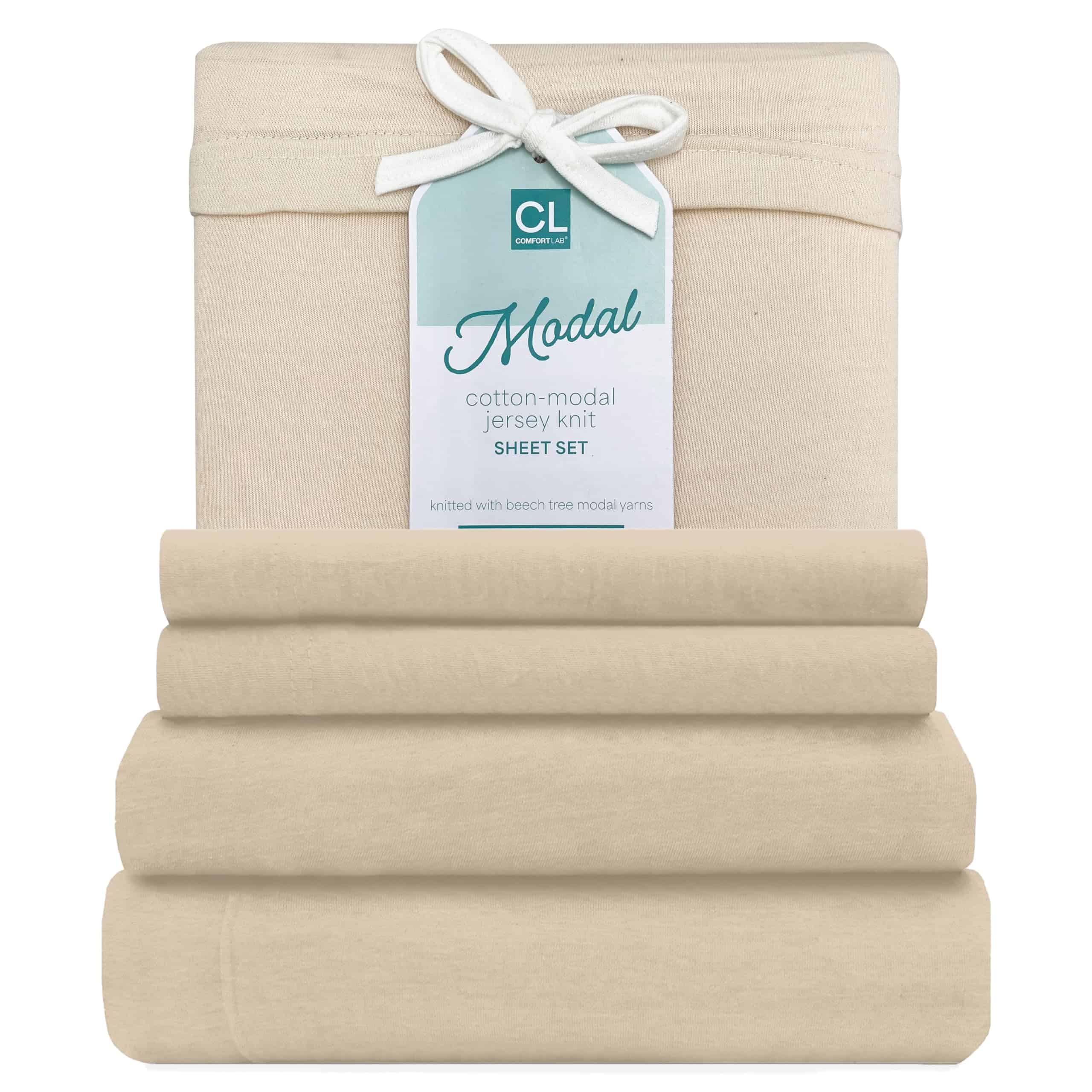 Juego de sábanas de punto de jersey de modal Comfort Lab, 4