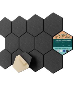 Paneles Acústicos UNECHO de 12 Pack 12" X 10" -Negro