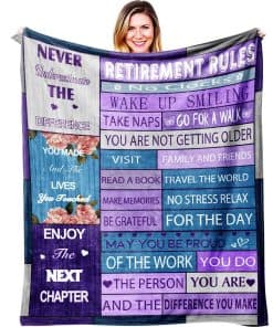 Manta de Jubilación PlushPalace, Regalos de -Morado - Jubila