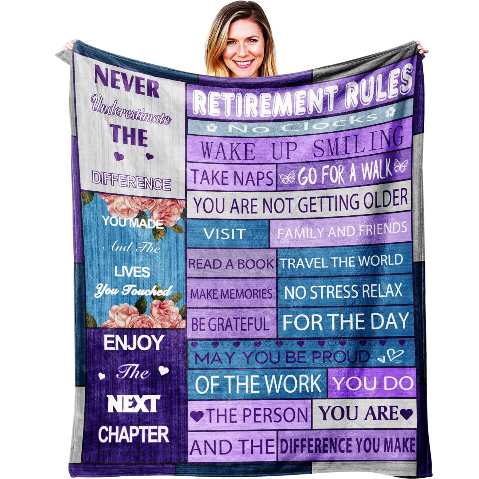 Manta de Jubilación PlushPalace, Regalos de -Morado - Jubila