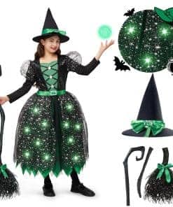 Disfraz de Bruja para Niñas -Verde