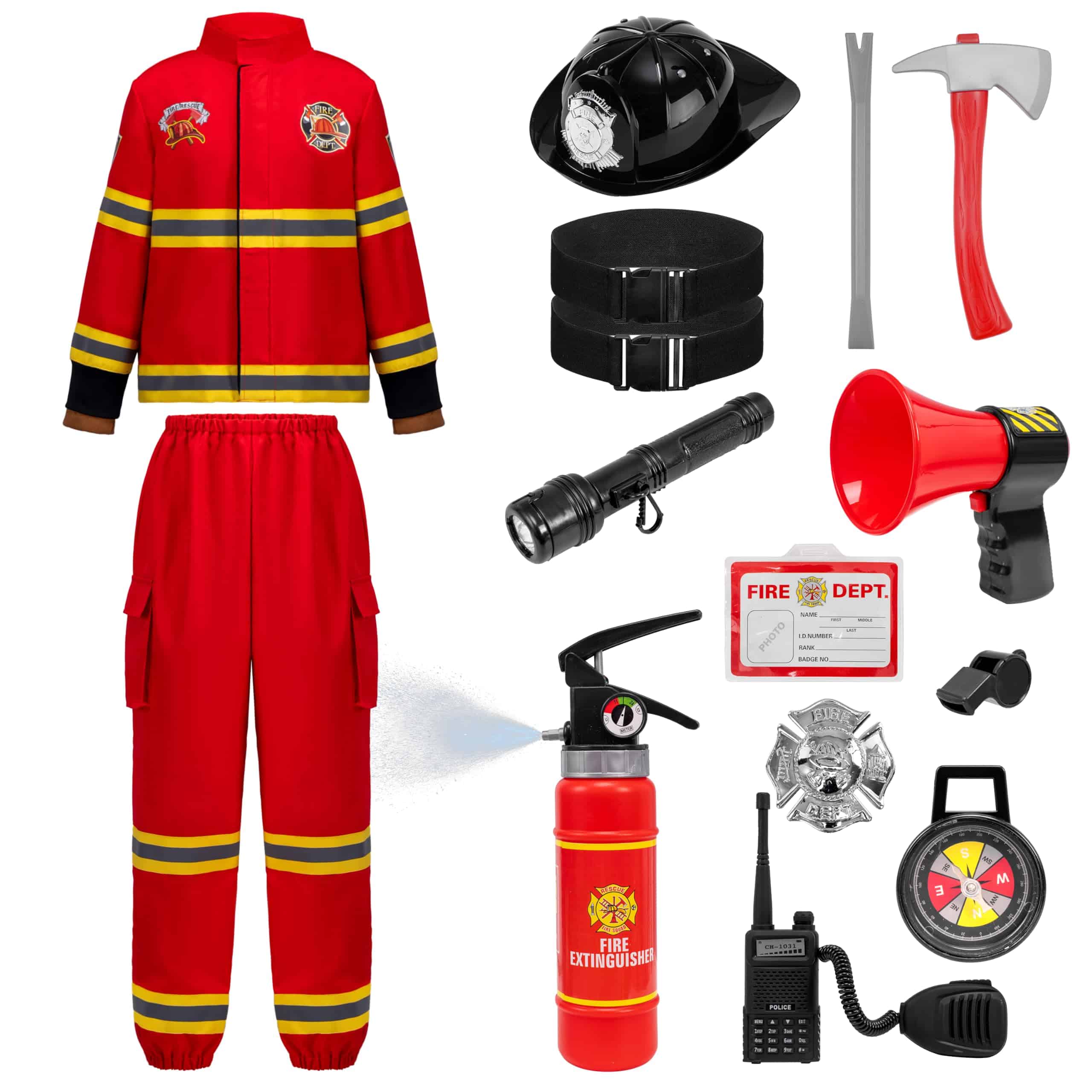 Disfraz de Bombero de Halloween Spooktacular -Rojo