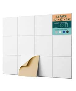 Paneles Acústicos UNECHO de 12 Pack 12" X 12" -Blanco