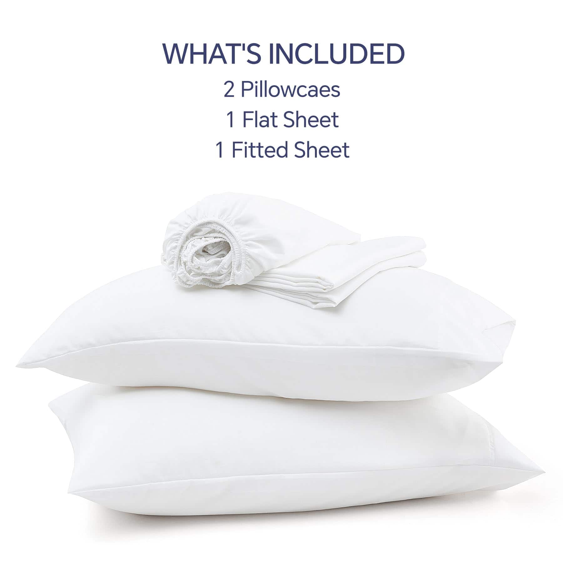 Juego de sábanas Queen INFIIXSO blanco - 65% de poliéster y - Imagen 7