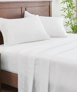 Juego de sábanas INFIIXSO Cal King Blanco - Hechas de Bambú