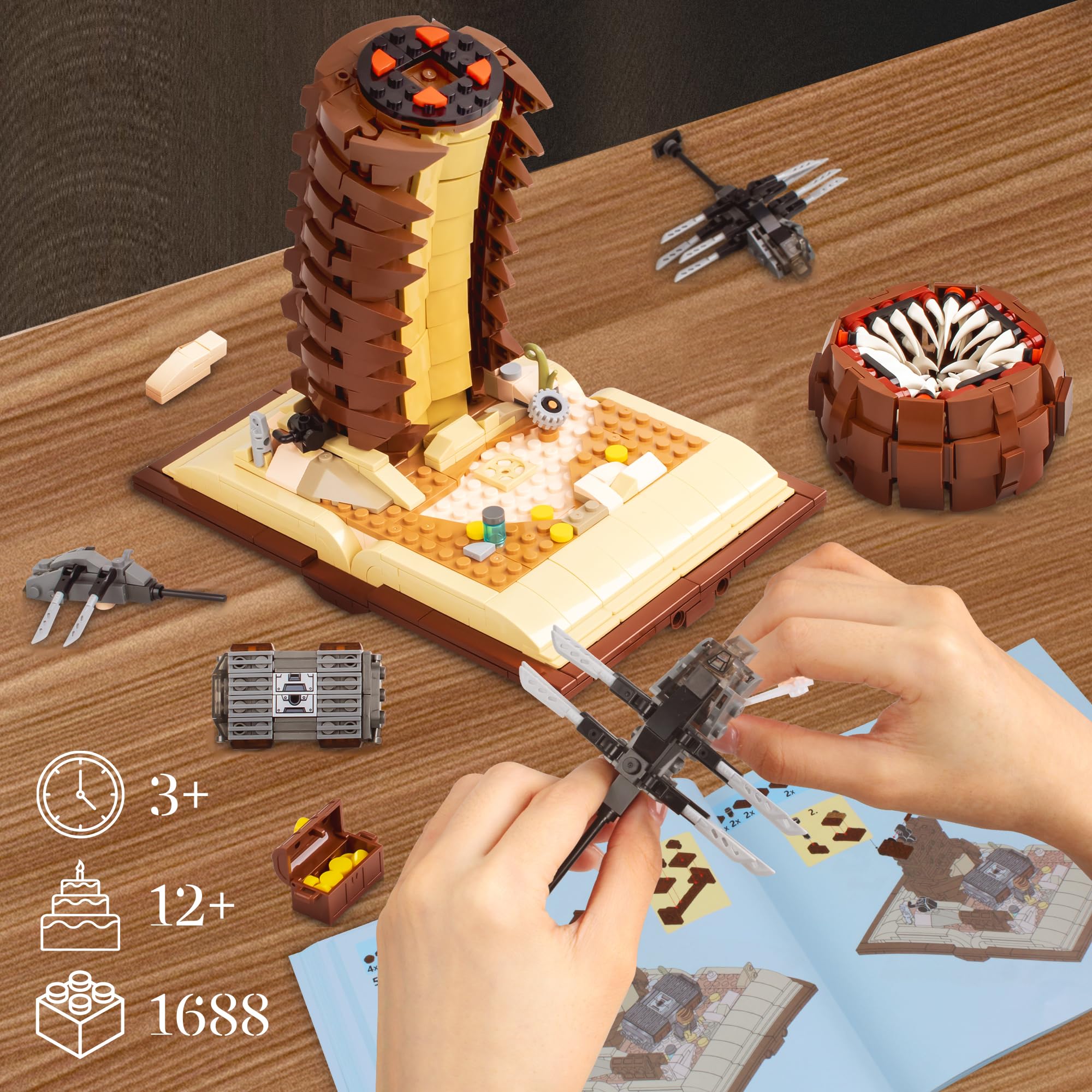 Bloques de Construcción de Monstruo de Gusano de Arena, - Imagen 7