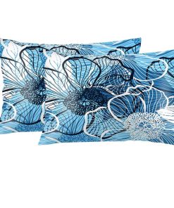 Funda de Almohada para Cama Tlovudori Azul Floral 20x40