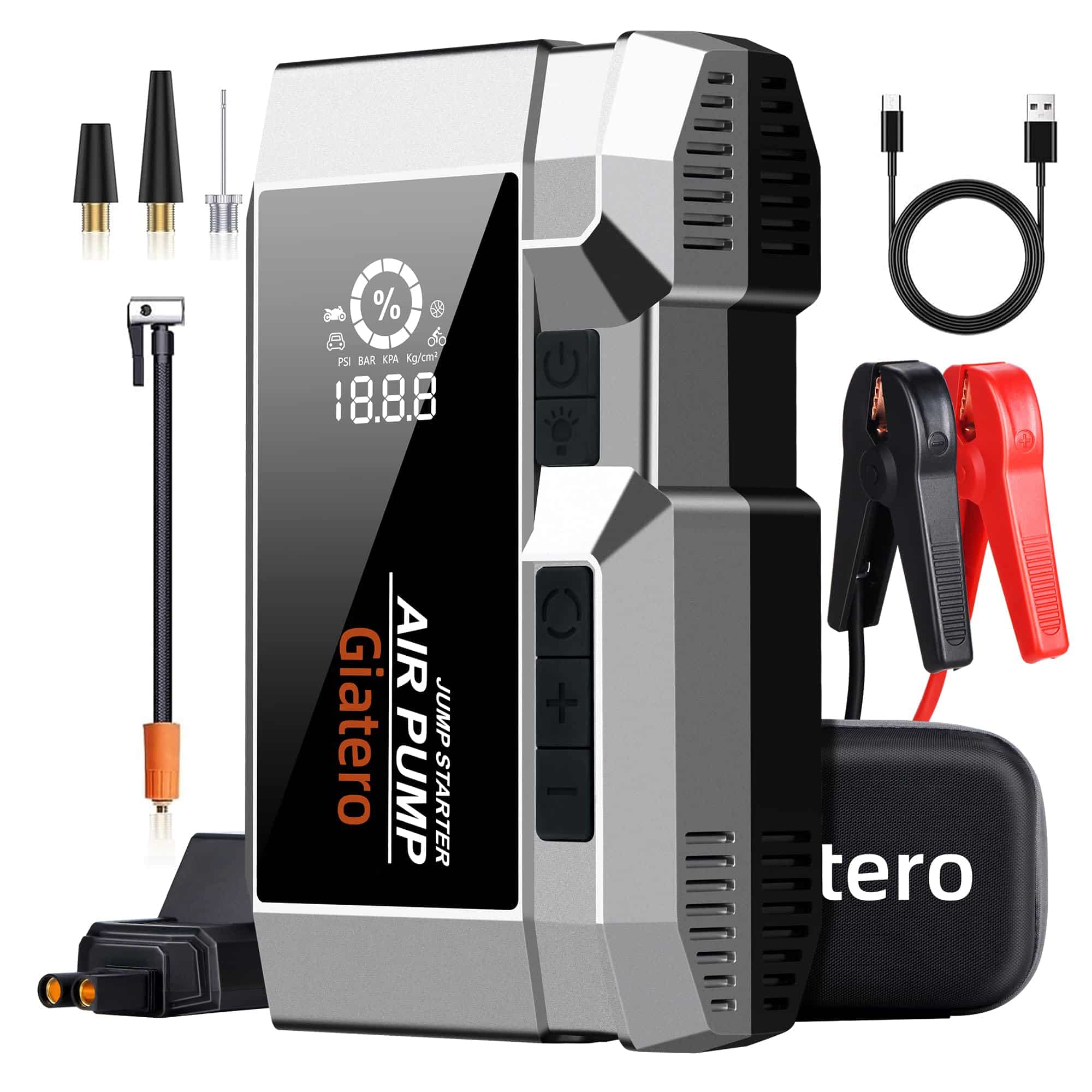 Arrancador Giatero Q17 con Compresor de Aire, 4000A 150PSI
