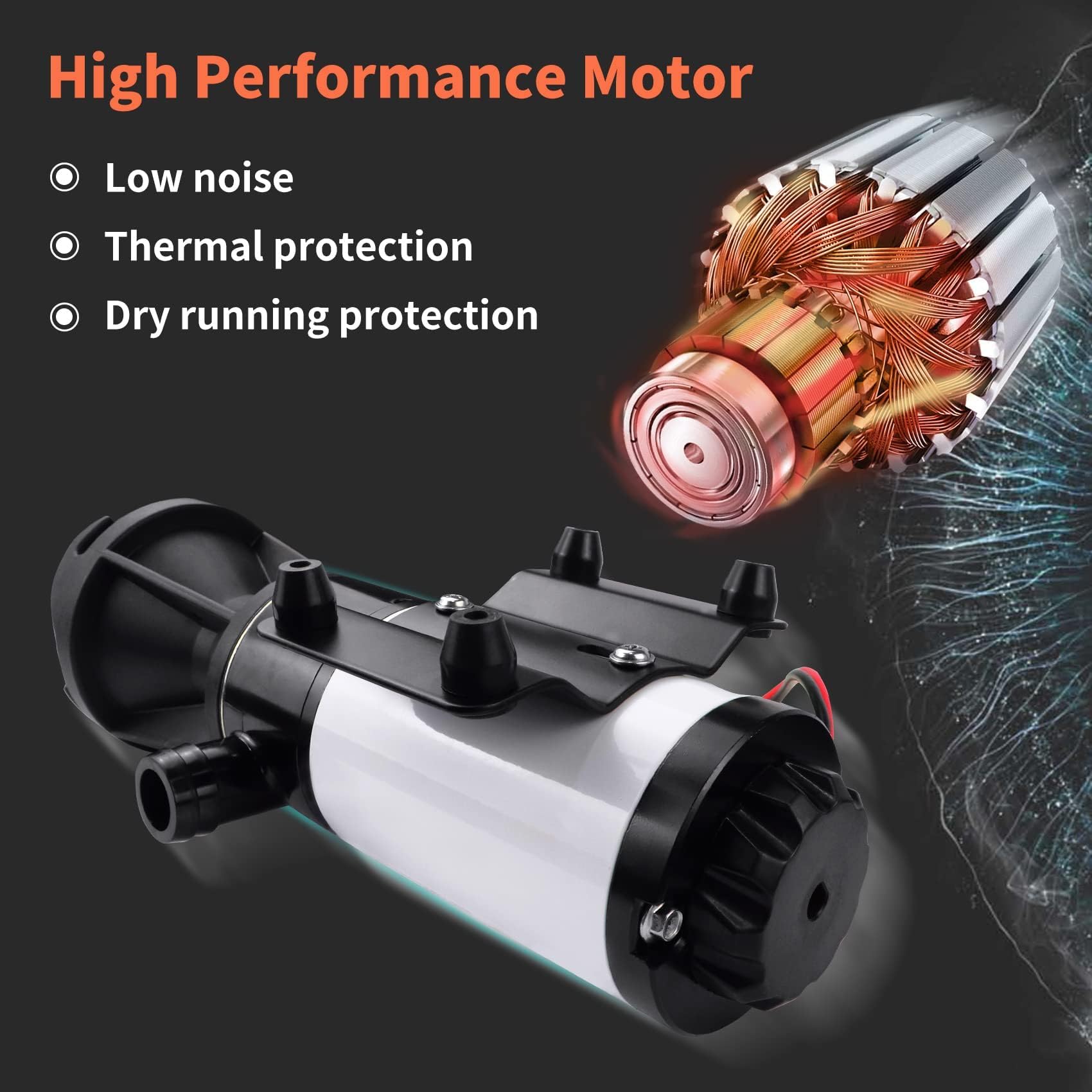 Bomba Trituradora para RV 12V 12GMP, Bomba de Agua Residual - Imagen 5