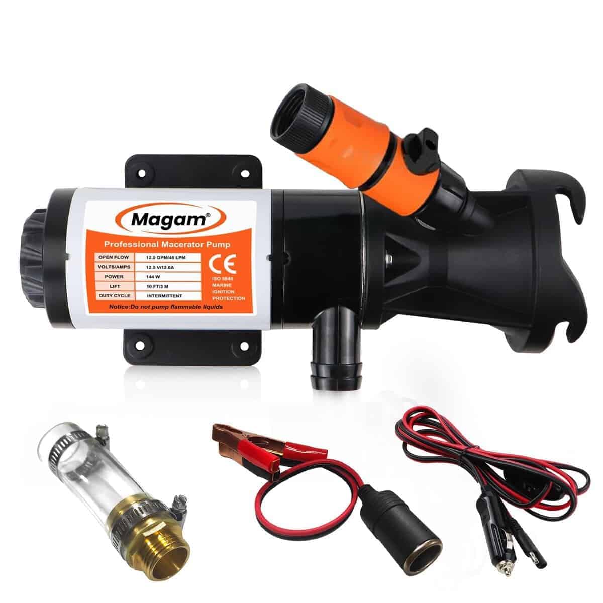 Bomba Trituradora para RV 12V 12GMP, Bomba de Agua Residual